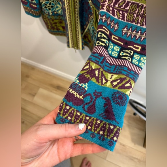 LIKE NEW- KOOI KNITWEAR - 100% cotton Zip Up Sweater - Picture 10 of 12